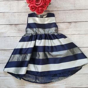 Navy Blue and White Party Dress